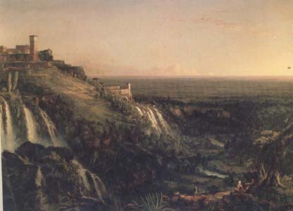 Thomas Cole The Cascatelli,Tivoli,Kooking Towards Rome (mk13)